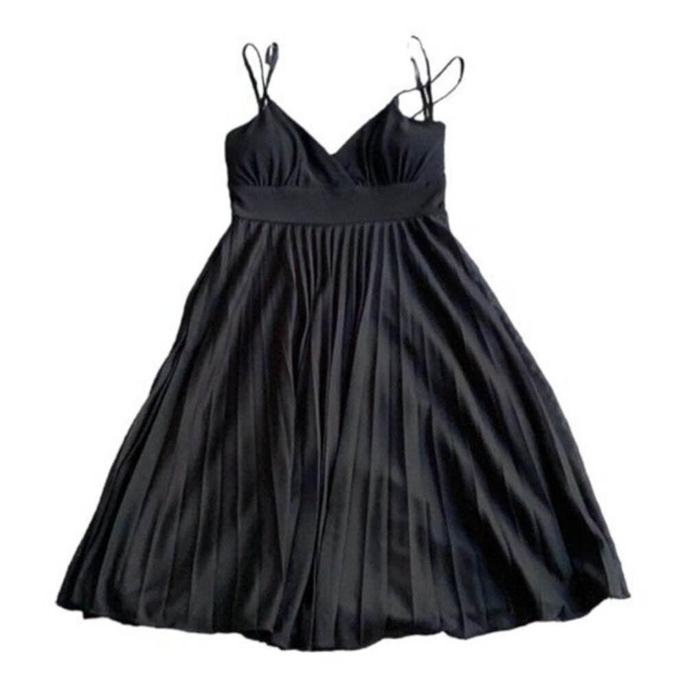 Rhapsody Chiffon Evening Holiday Black Little Dress Size Small EUC #6773